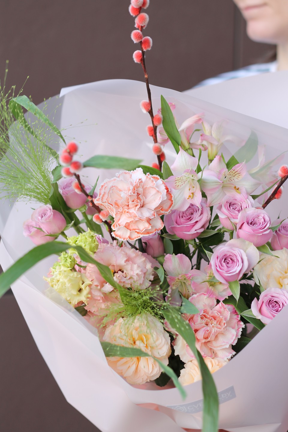 Букет Веснование - с добавлением зелени