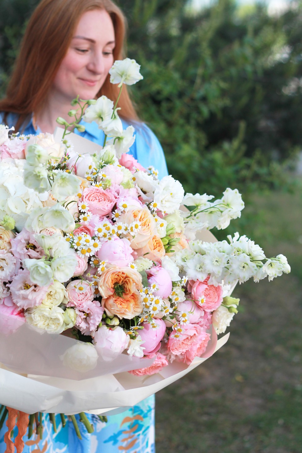 Букет Мон Ами - с добавлением зелени