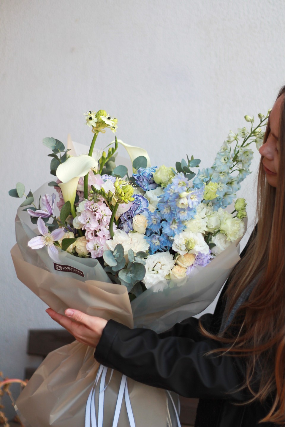 Букет Мирай - с добавлением зелени