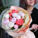 Букет из пионов Притяжение - с доставкой по Минску - миниатюра