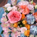 Букет Цветущий Мир - с добавлением зелени - миниатюра 