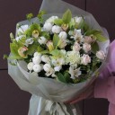 Букет Шепот Весны - с добавлением зелени - миниатюра 
