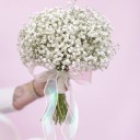 Букет невесты из белой гипсофилы Облако - подарочное оформление - миниатюра