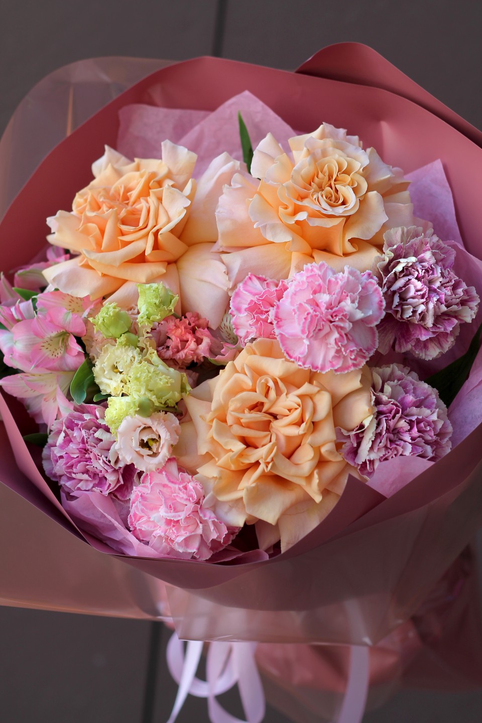 Букет Мемори - с добавлением зелени