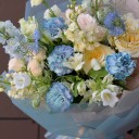 Букет Птичка - с добавлением зелени - миниатюра 