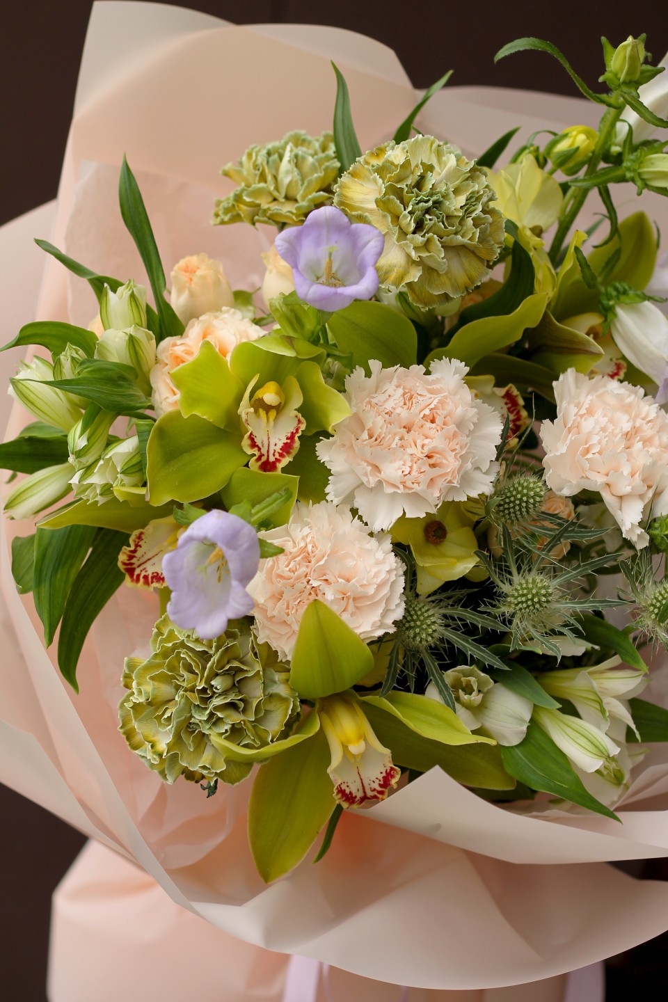 Букет Кружево - с добавлением зелени