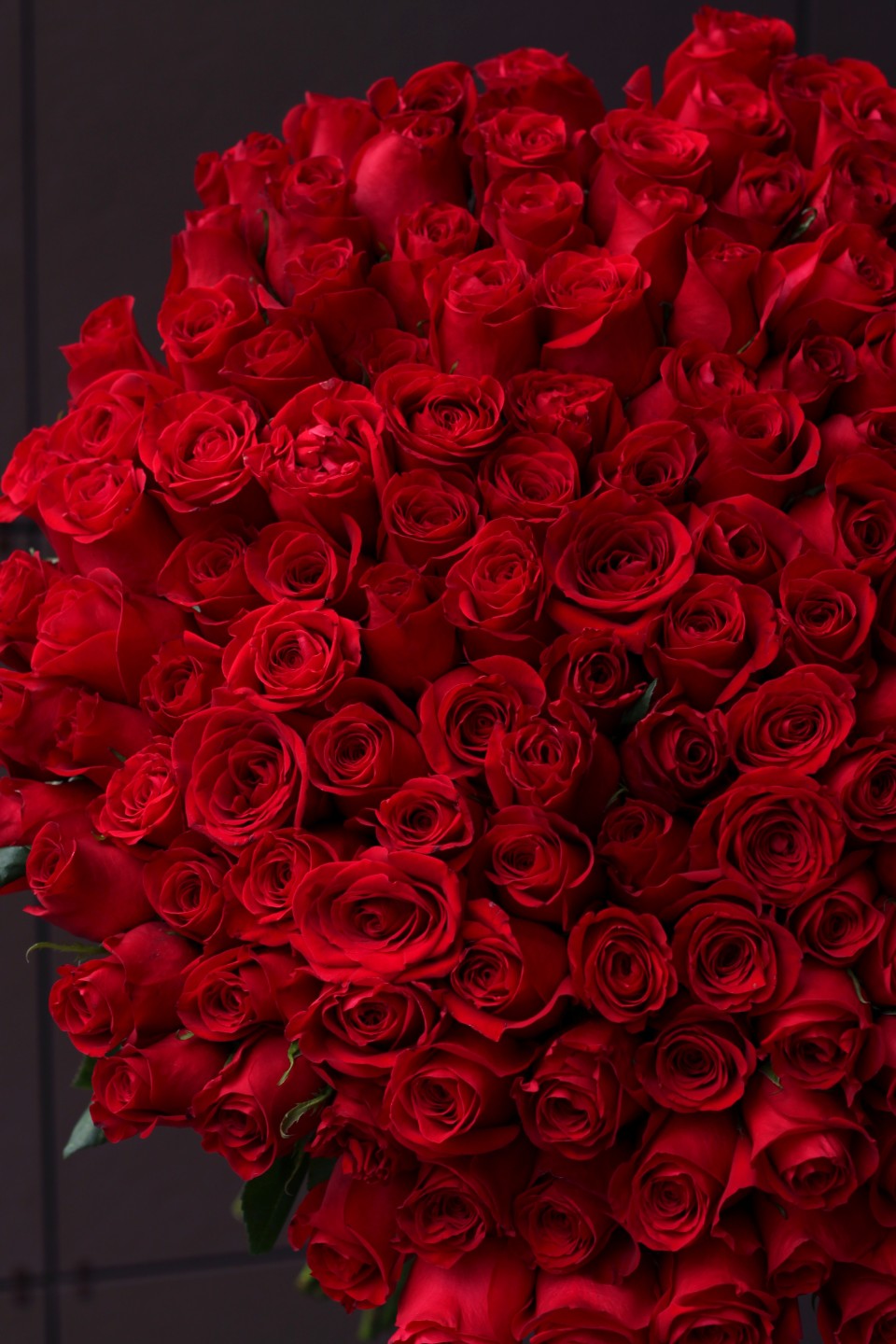 Букет 151 красная роза - подарочное оформление