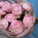 Букет пионов Мания - с добавлением зелени - миниатюра 