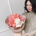 Букет Аромат счастья - с добавлением зелени - миниатюра 