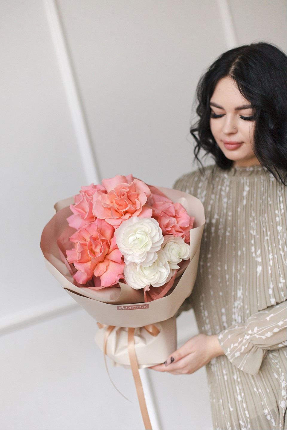 Букет Аромат счастья - с добавлением зелени