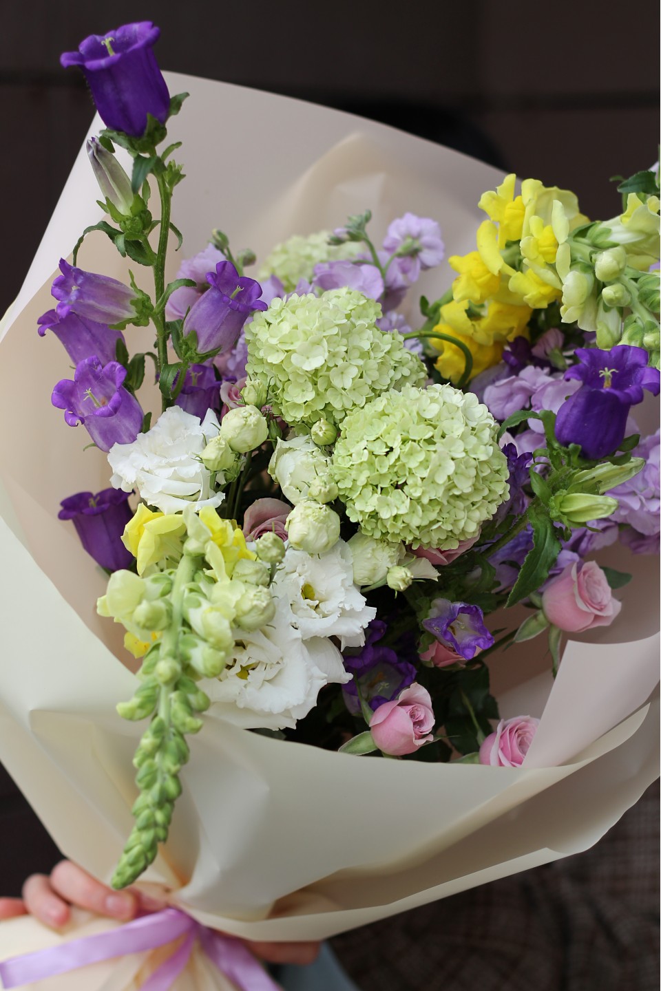 Букет Асария - с добавлением зелени