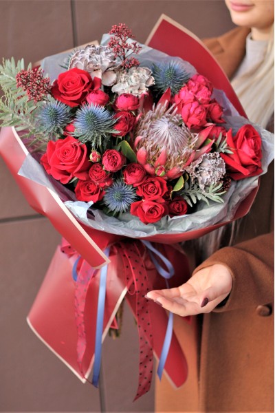 Букет "Красный джут"