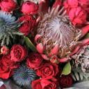 Букет Красный джут - с добавлением зелени - миниатюра 