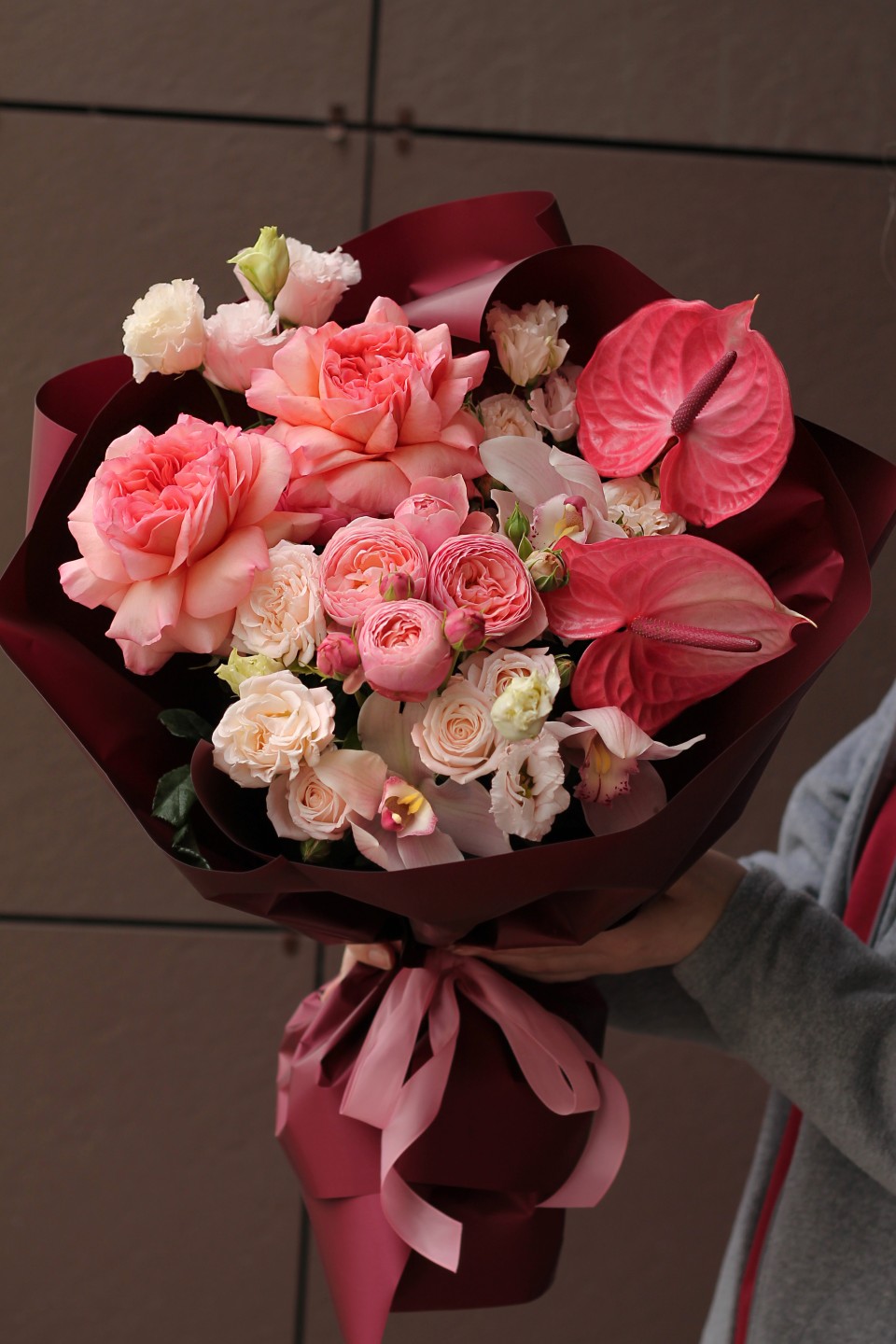 Букет Музыка Страсти - с добавлением зелени