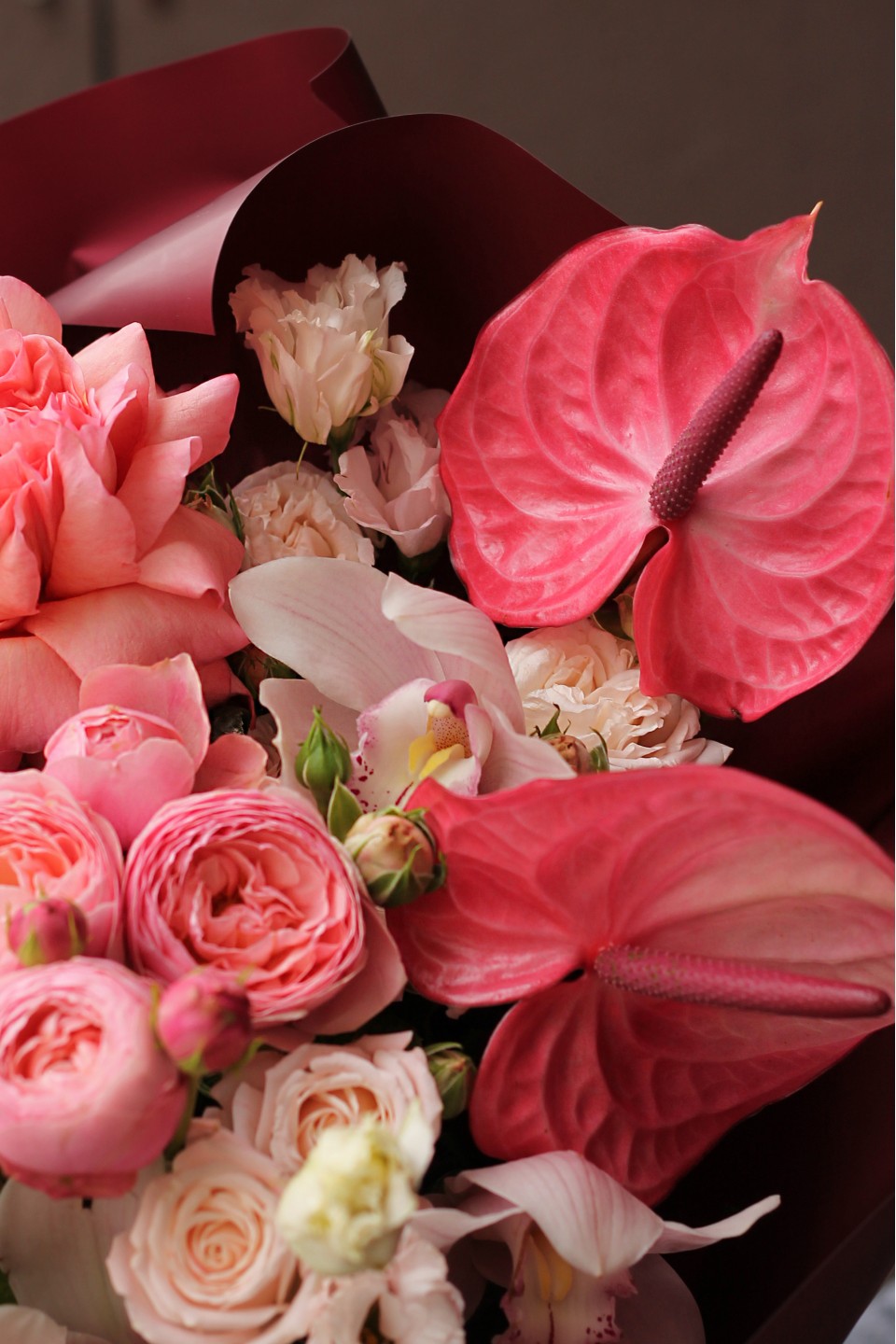 Букет Музыка Страсти - подарочное оформление