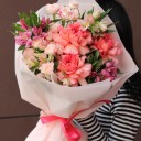 Букет Цветочные Аккорды - с добавлением зелени - миниатюра 