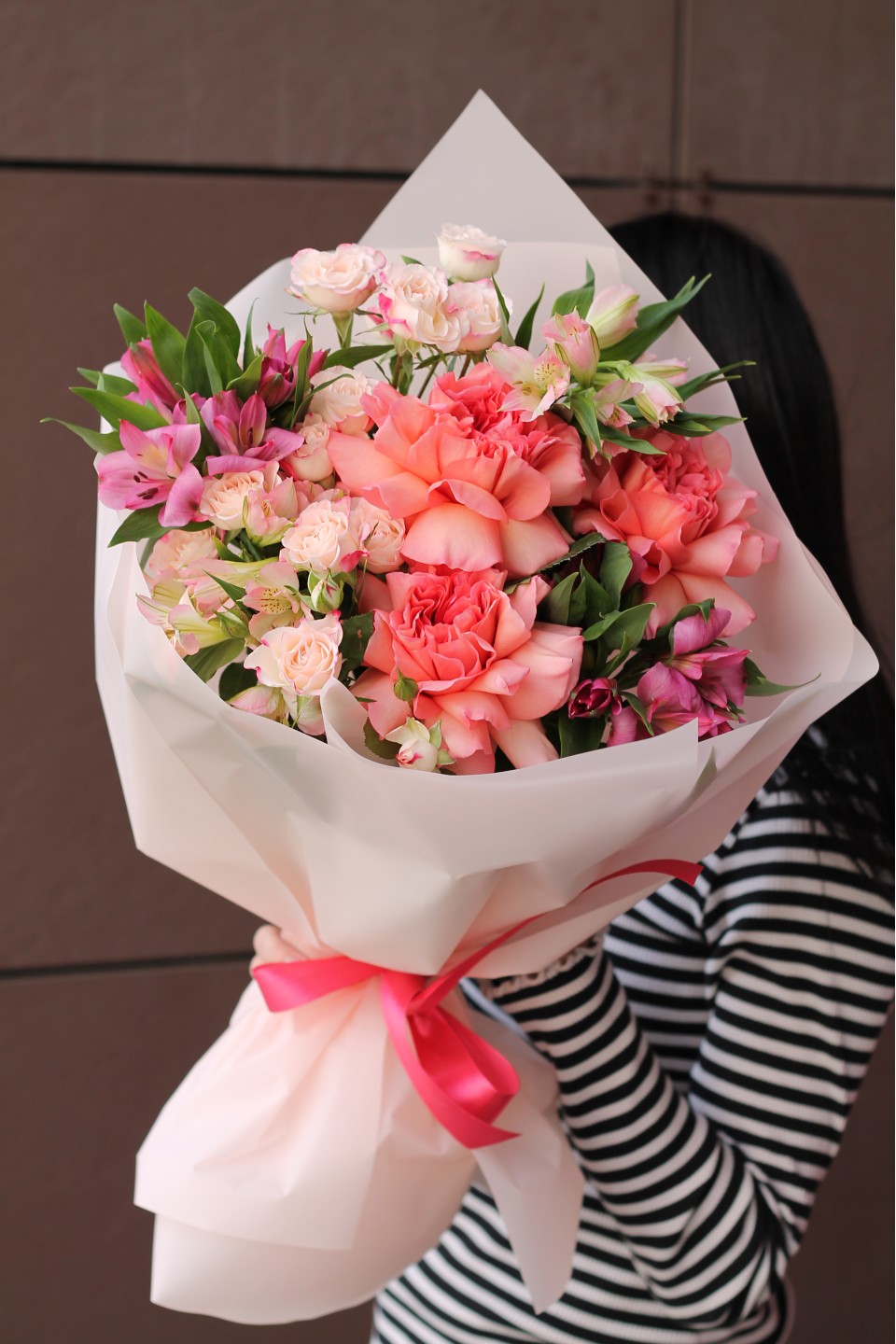 Букет Цветочные Аккорды - с добавлением зелени