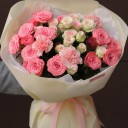 Букет Ибис - с добавлением зелени - миниатюра 