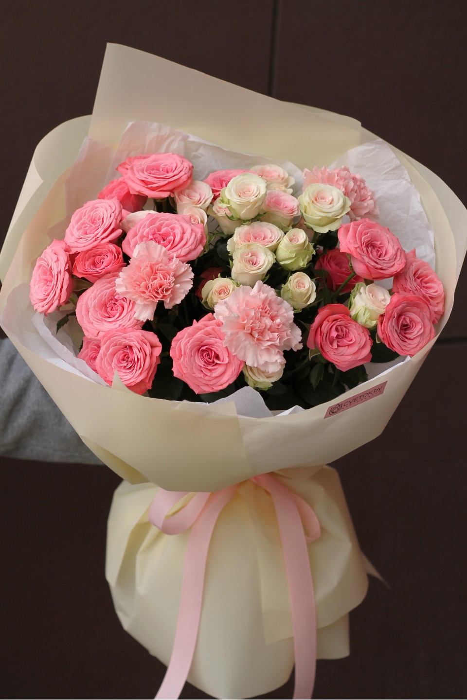 Букет Ибис - с добавлением зелени