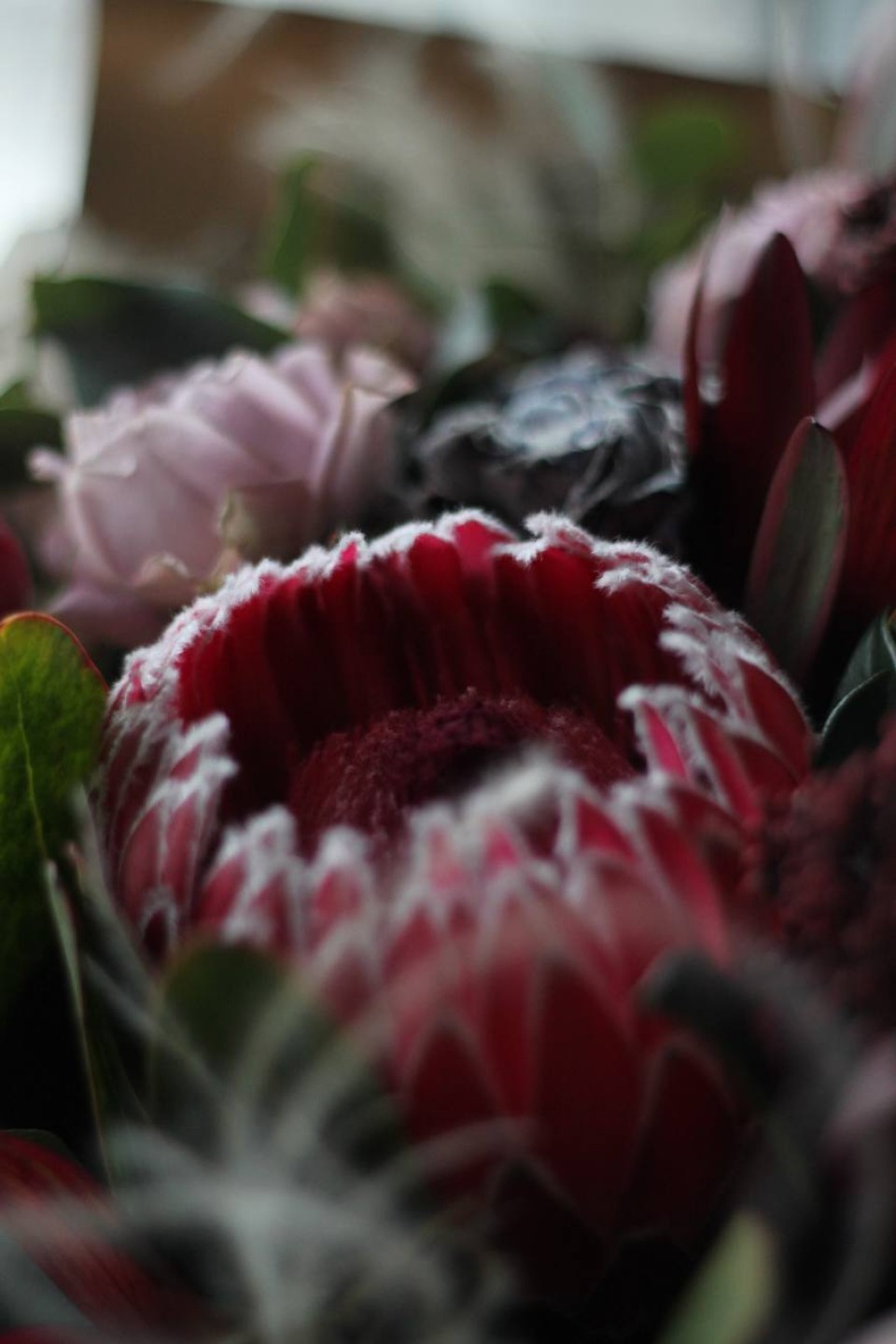 Букет Рубин - с добавлением зелени