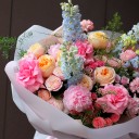 Букет Твой воздушный поцелуй - с добавлением зелени - миниатюра 