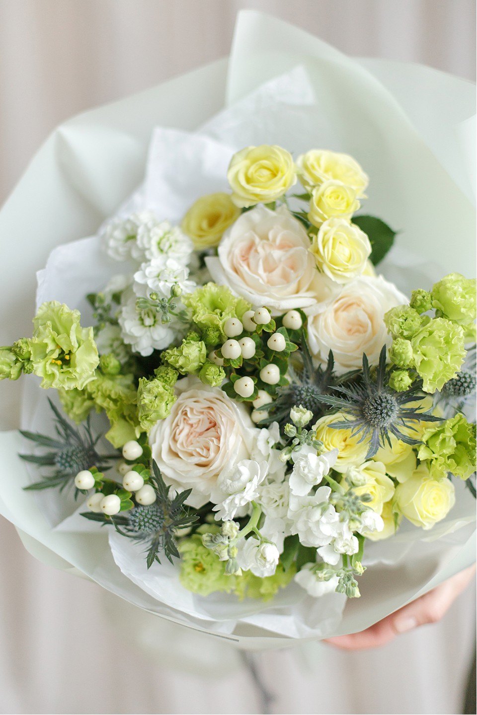 Букет Магия любви - с добавлением зелени