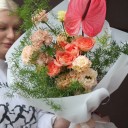 Букет Тропикана - с добавлением зелени - миниатюра 
