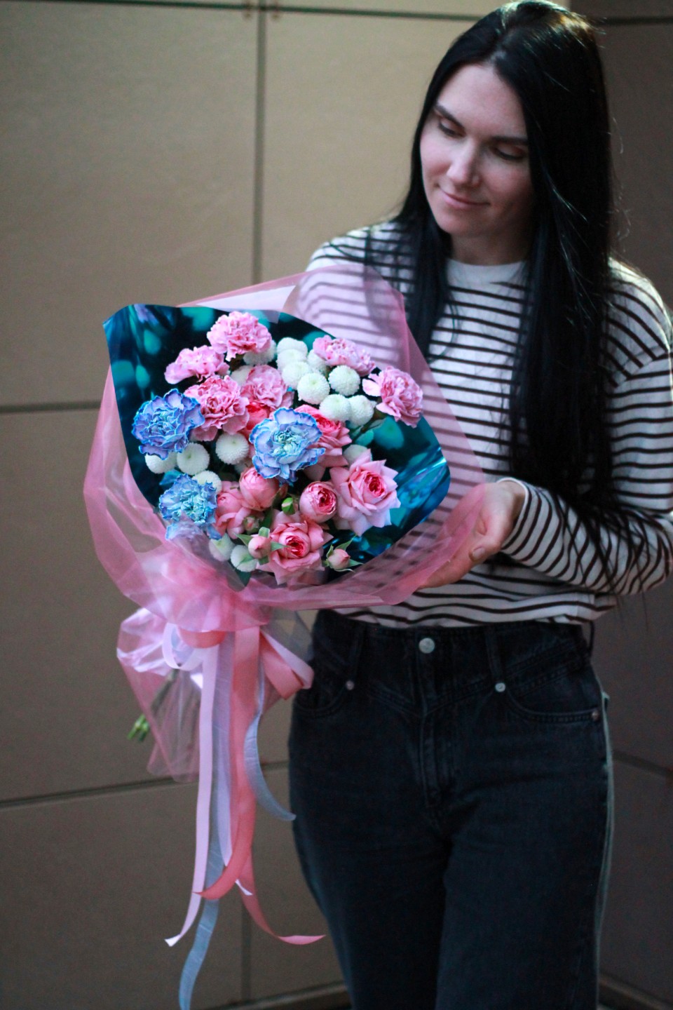 Букет Отражение Севера - с добавлением зелени