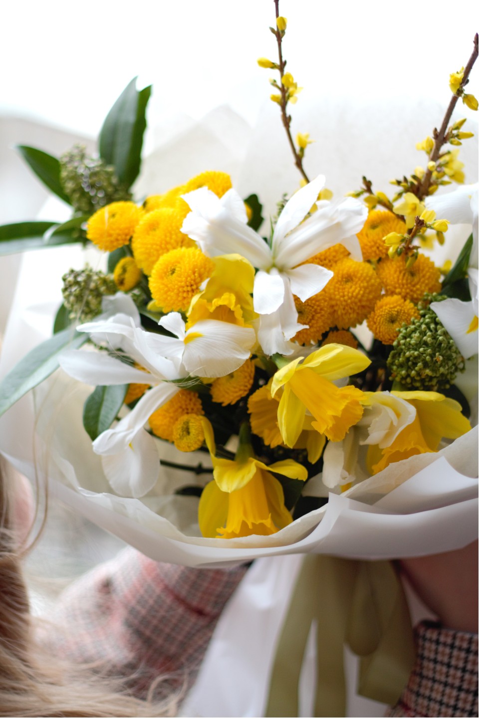 Букет Оттепель - с добавлением зелени