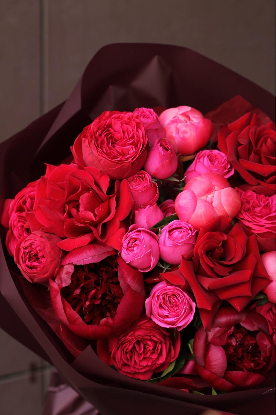 Букет Красная Магия - подарочное оформление