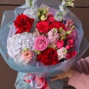 Букет Крэйзи  - с добавлением зелени - миниатюра 