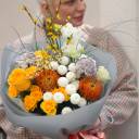 Букет Маленький дракончик - с добавлением зелени - миниатюра 