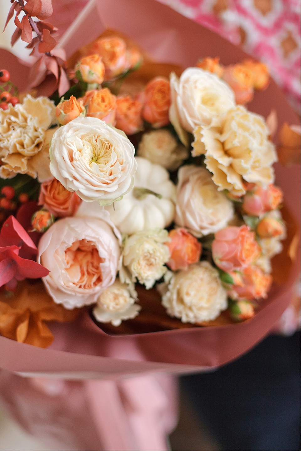 Букет Абрикосовый Джем - подарочное оформление