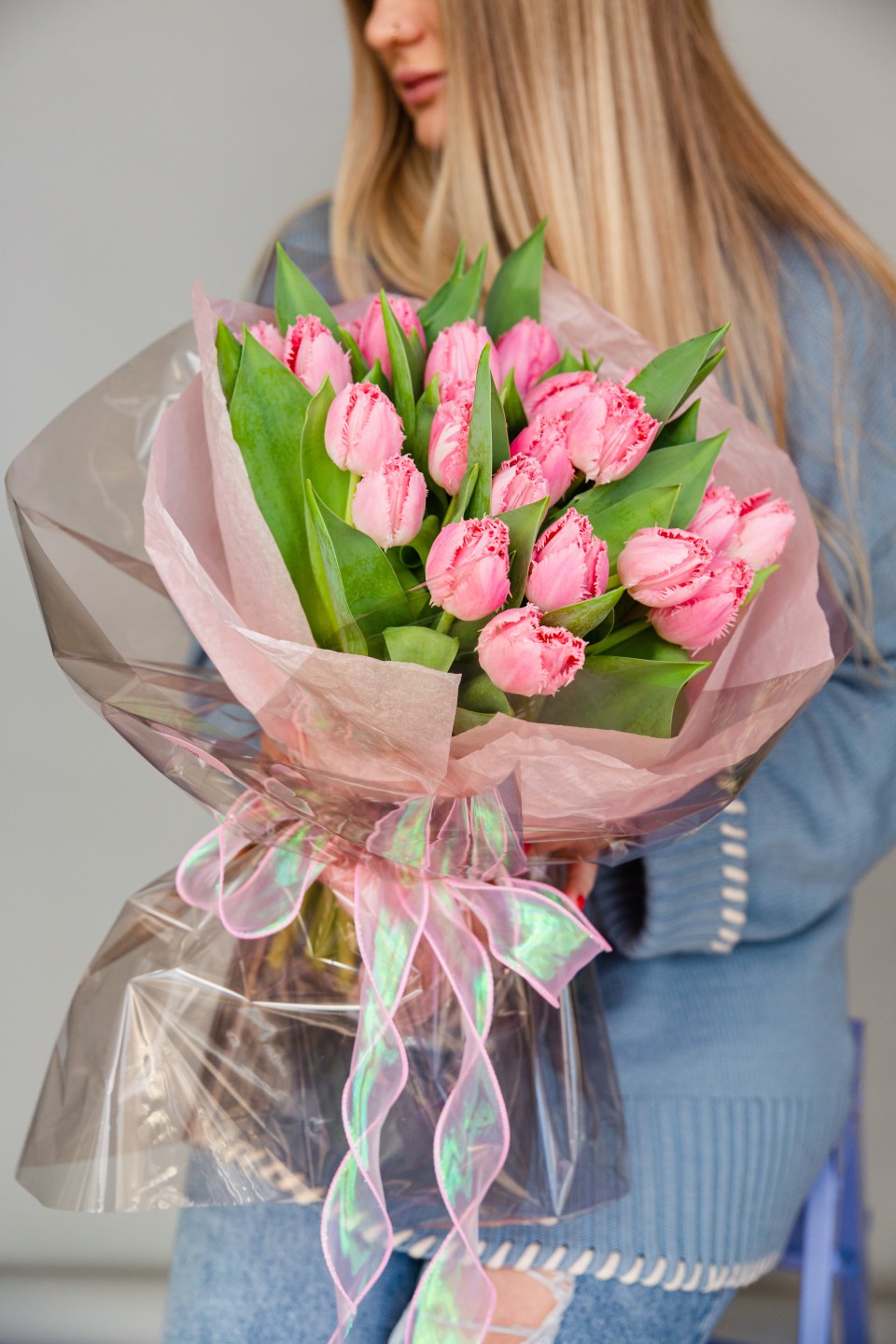 Букет Увлечение - с добавлением зелени