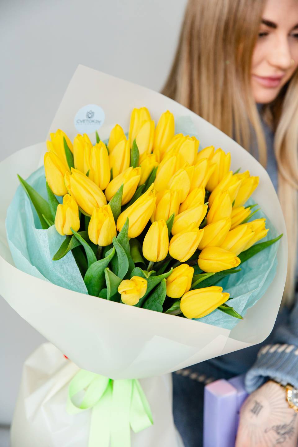 Букет желтых тюльпанов Улыбка