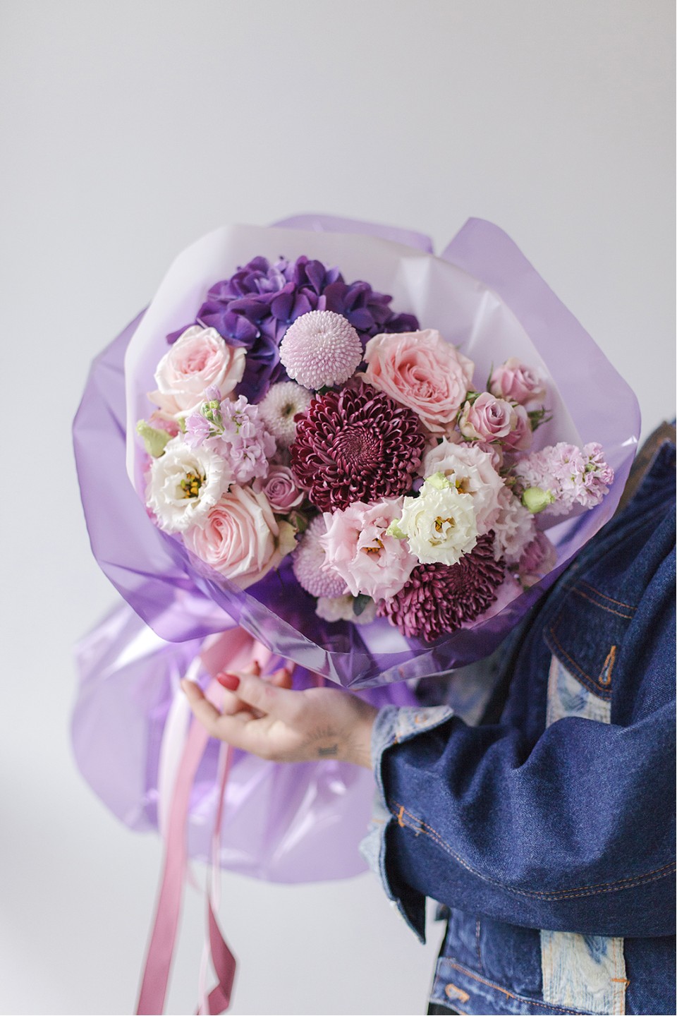 Букет Лавандовый жемчуг