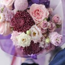 Букет Лавандовый жемчуг - подарочное оформление - миниатюра