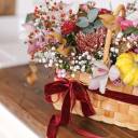 Композиция Осеннее Лукошко - с добавлением зелени - миниатюра 