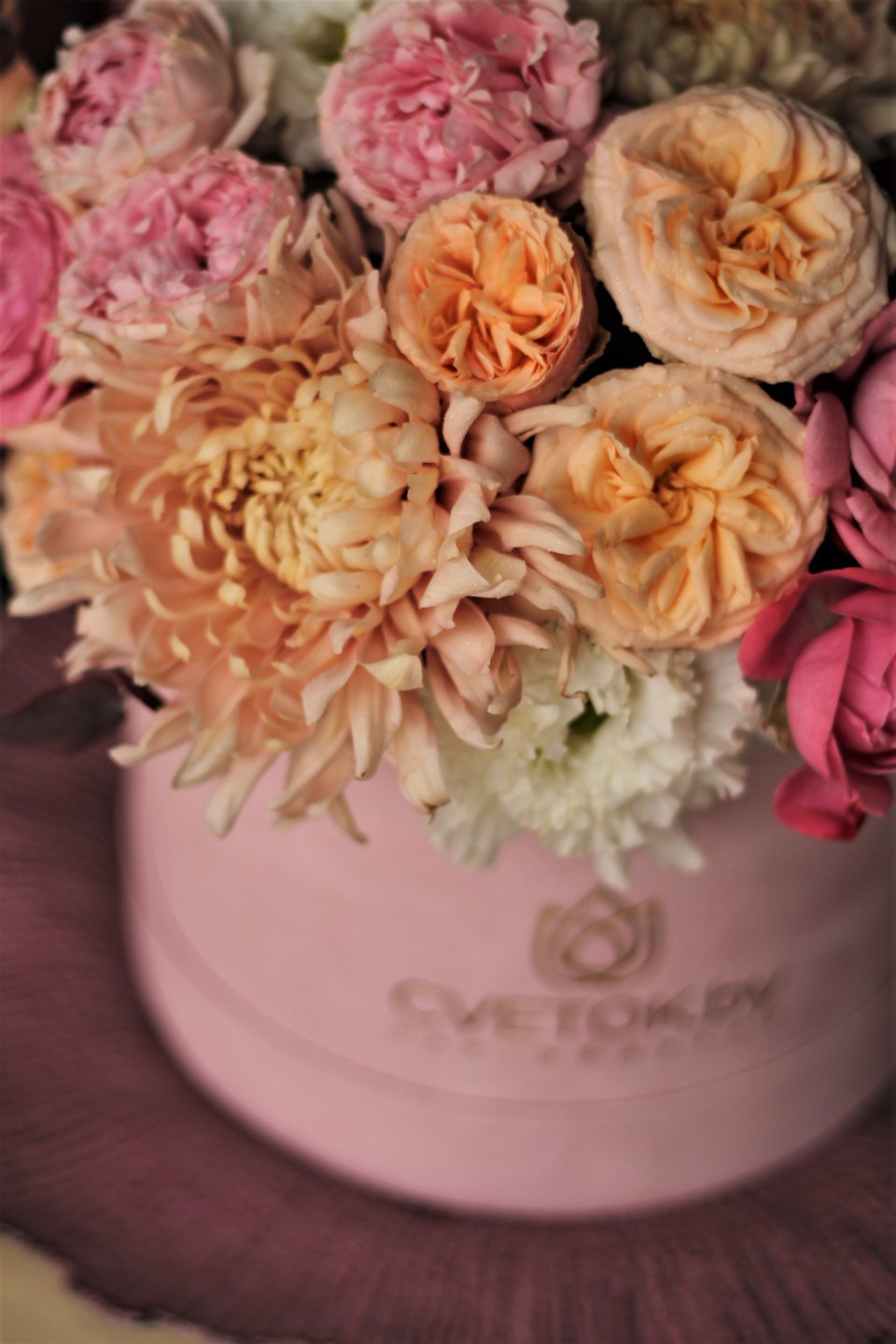 Коробка Оттенки пудры - с добавлением зелени