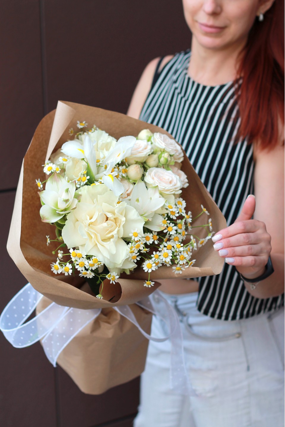 Букет Подарок Амура - с добавлением зелени