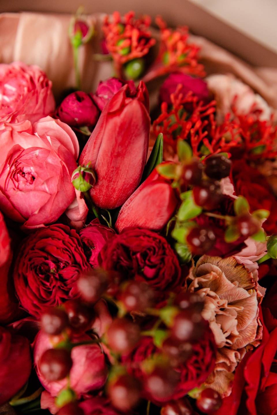 Букет Пробуждение - с добавлением зелени