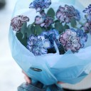 Букетblue waveее - с добавлением зелени - миниатюра 