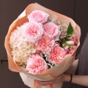 Букет Френч - с добавлением зелени - миниатюра 