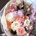 Букет Ванильный фреш - подарочное оформление - миниатюра