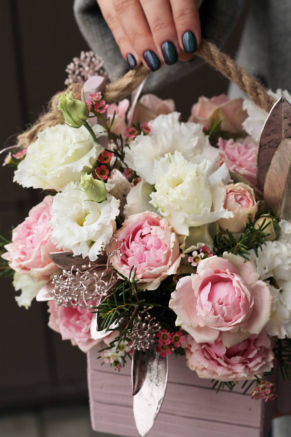 Композиция Нежное Мерцание - с добавлением зелени