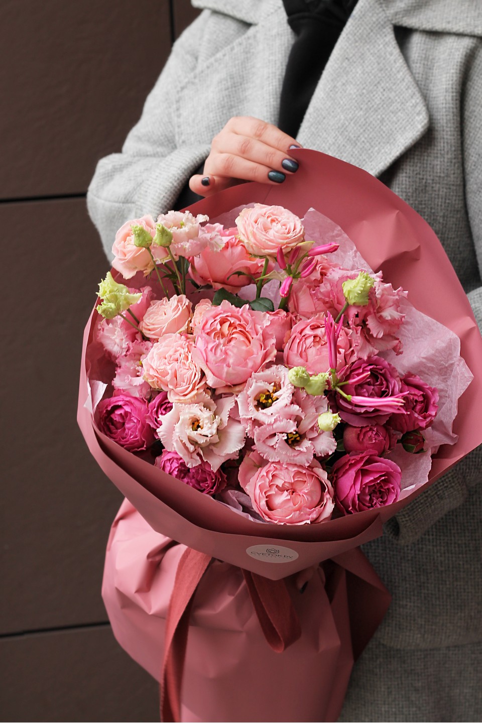 Букет Невада - с добавлением зелени