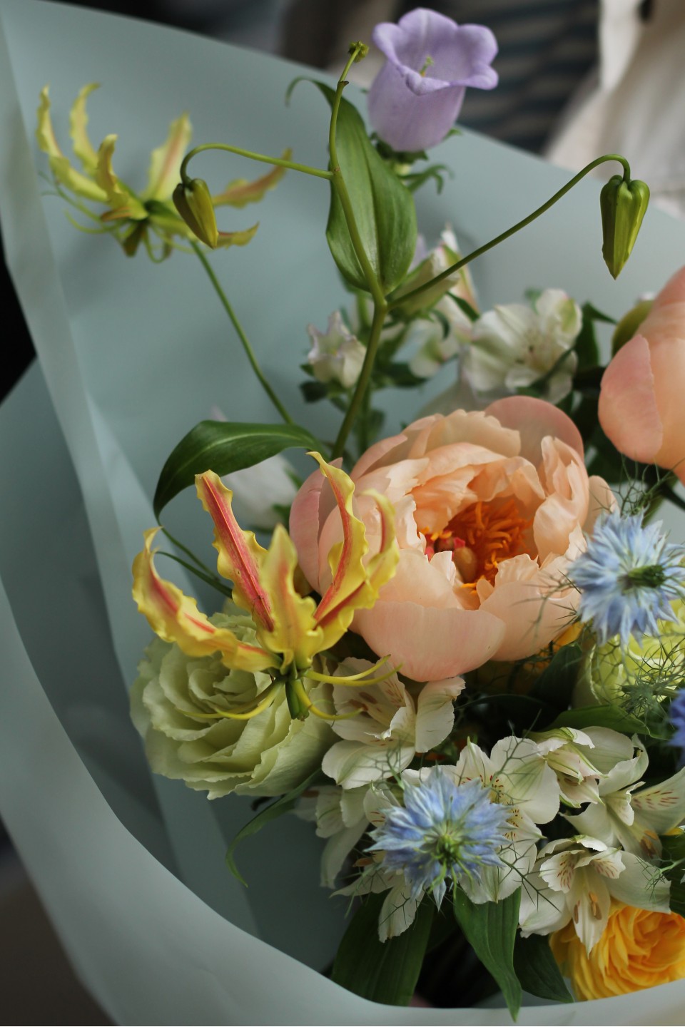 Букет Лазурный - подарочное оформление