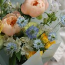 Букет Лазурный - с добавлением зелени - миниатюра 