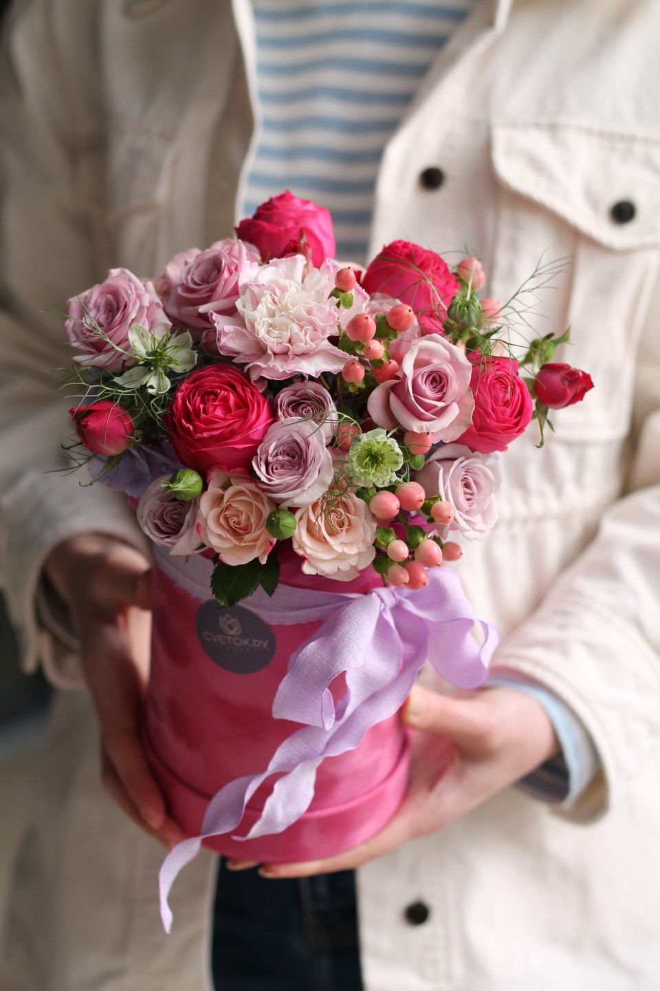 Коробочка Малиновая Вишня - с добавлением зелени