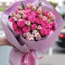 Букет Розовое Счастье - миниатюра